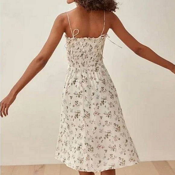 Floral Smocked Spaghetti Strap Midi Dress - Picture 2 of 16